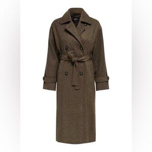 Only Gina Life Coat Brown Slouch Coat